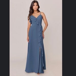 Revelry Dusty Blue Bridesmaid Dress